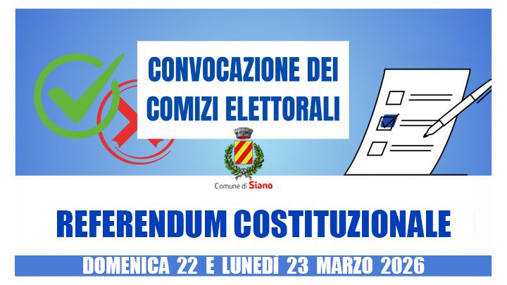 Convocazione dei comizi elettorali-  Referendum Costituzionale del 22-23 marzo 2026