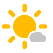 Clear or partly cloudy